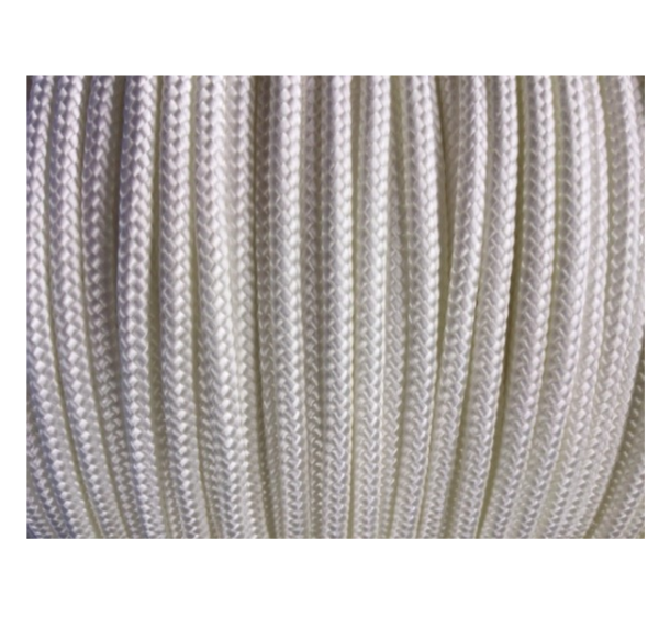 Vlaggentouw Wit van gevlochten Polyester 5 MM