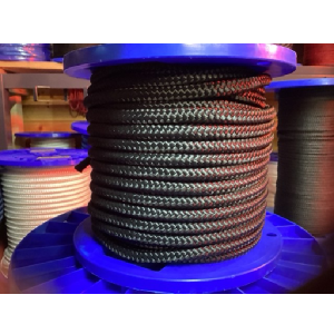 35 meter zwart gevlochten touw 10 mm dik