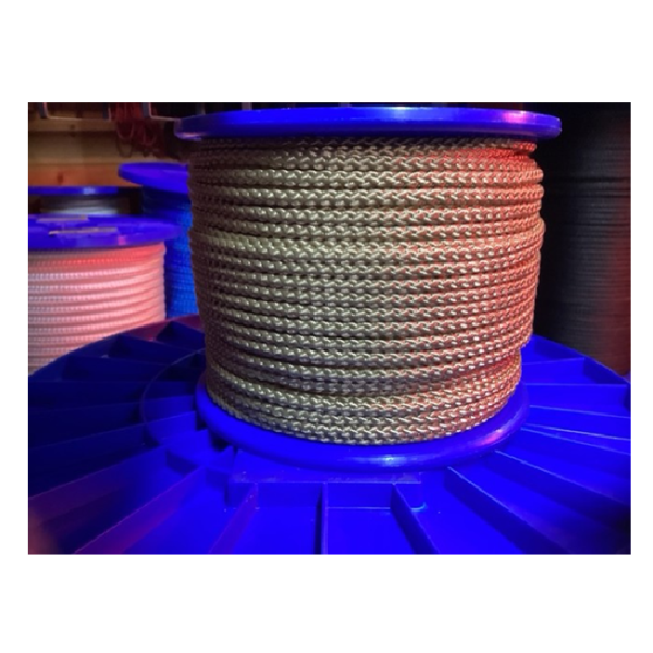 100 meter beige gevlochten touw 4 mm dik
