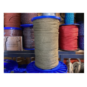 Rol 354 meter beige gevlochten touw 5 mm dik